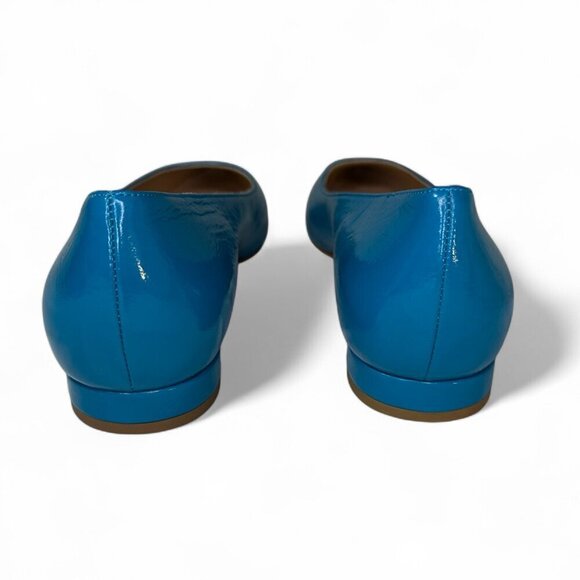 Casadei  Women's Turquiose Leather Pointed Toe Flats EU 36.5 NWOB - Picture 5 of 13